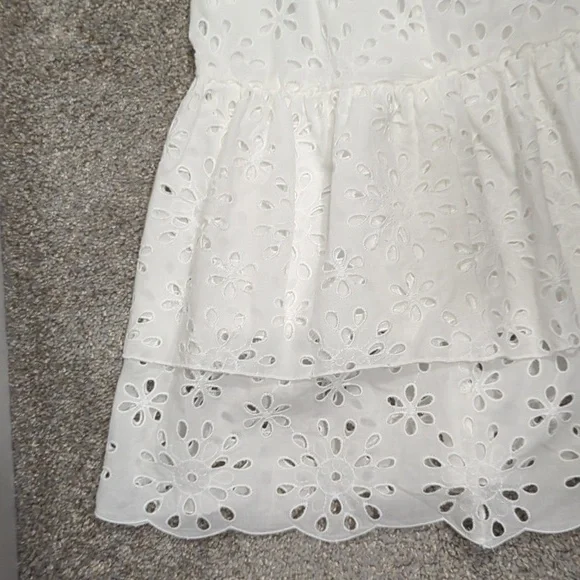 NWT Zara White Eyelet A-Line Skirt - Picture 5 of 6